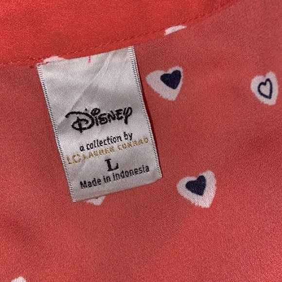 Disney a collection by Lauren Conrad sleeveless top size large heart print top - Picture 6 of 9